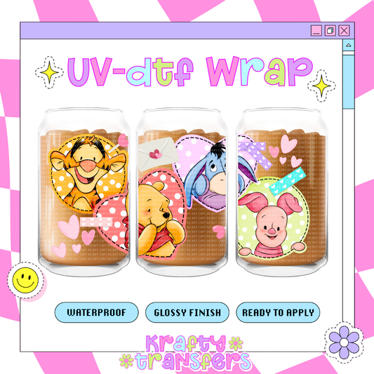 Cute Friends Vday - 16 oz Glass Wrap