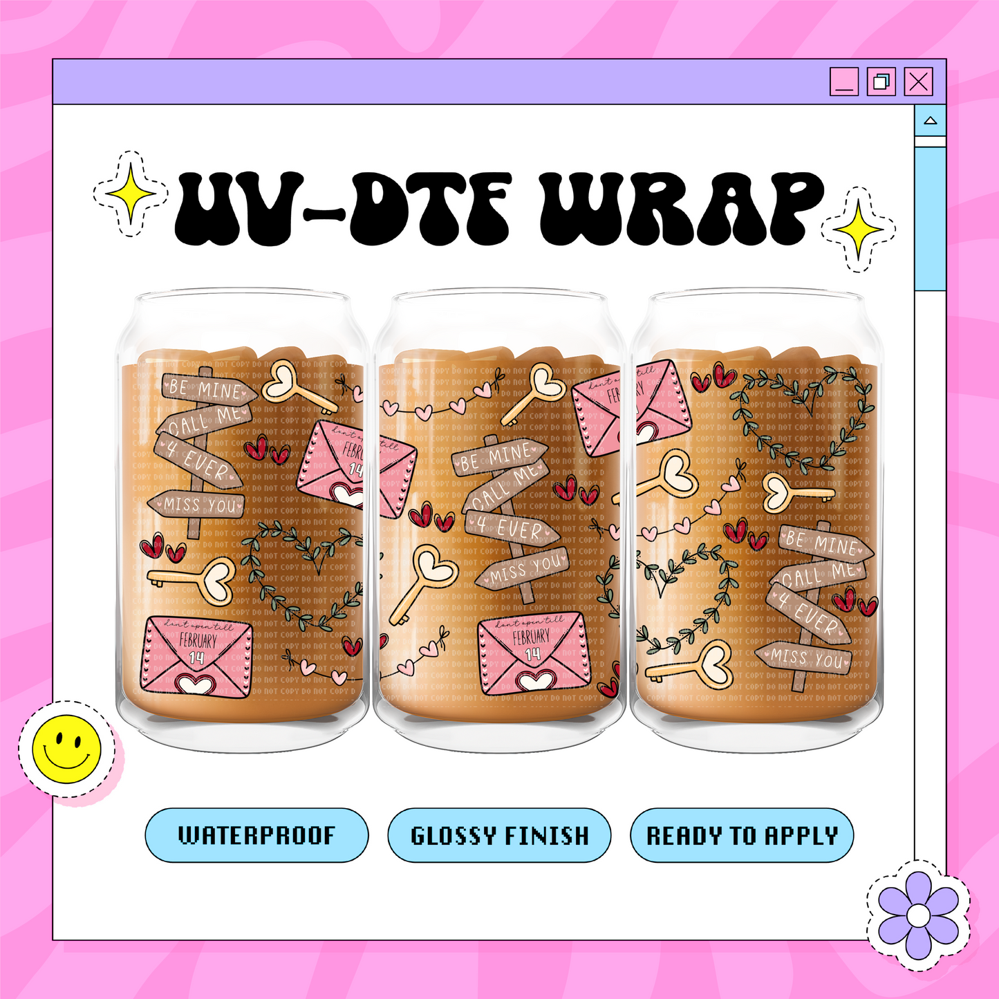 Love Letters - 16oz Glass Wrap