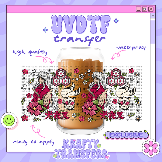 Inu Floral Exclusive | #76 | 16oz UVDTF Wrap