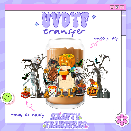 Spooky Chicken Jock + MineCrft - 16oz Glass Wrap