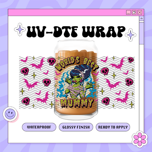 Best Mummy Mama - 16oz Glass Wrap