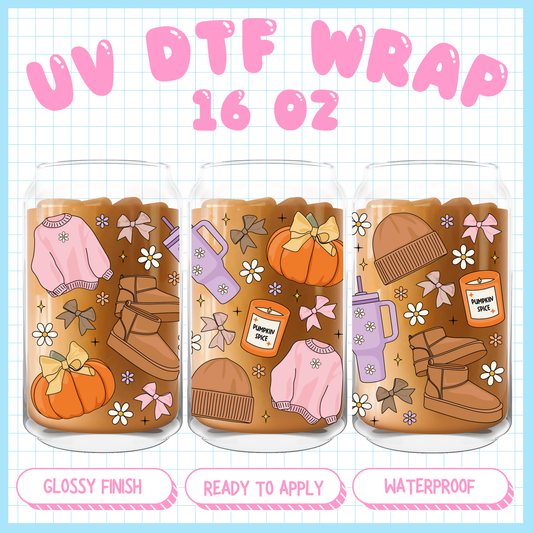 Fall Vibes - 16 oz UV DTF WRAP