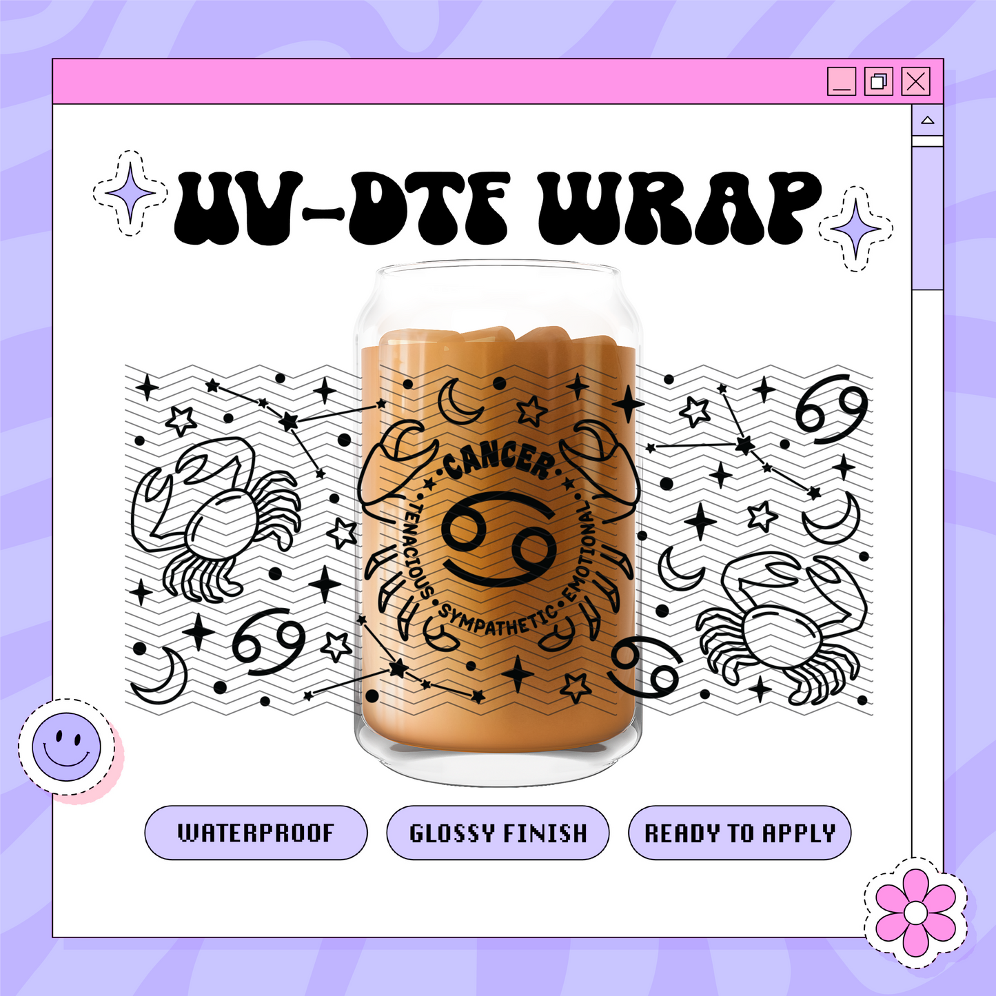 Horoscopes (Options)  - 16oz Glass Wrap