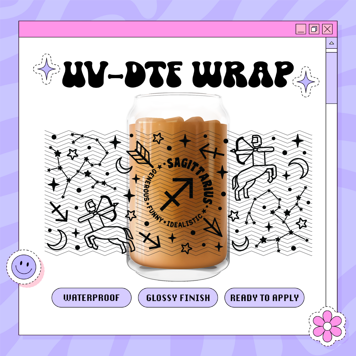 Horoscopes (Options)  - 16oz Glass Wrap