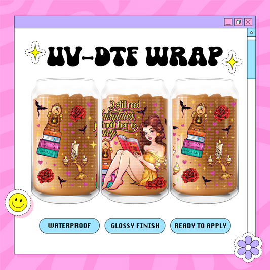 I still read Belle - 16oz Glass Wrap
