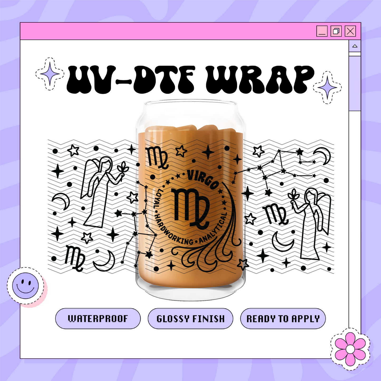 Horoscopes (Options)  - 16oz Glass Wrap