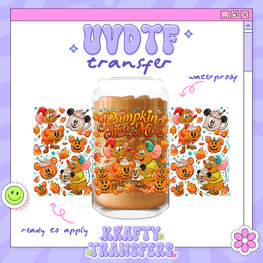 Dis Spooky Pumpkin Spice Mice - 16oz Glass Wrap