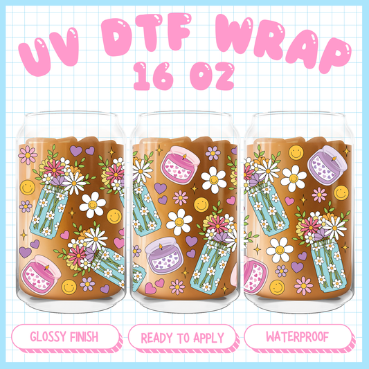 Florecitas - 16 oz UV DTF WRAP