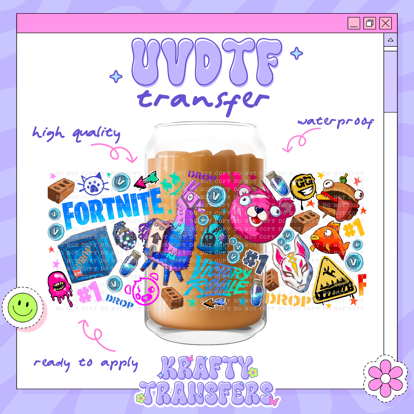 Fort Game - 16oz Glass Wrap
