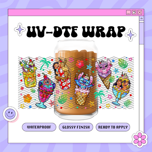 Dis Alien Ice Cream - 16oz Glass Wrap