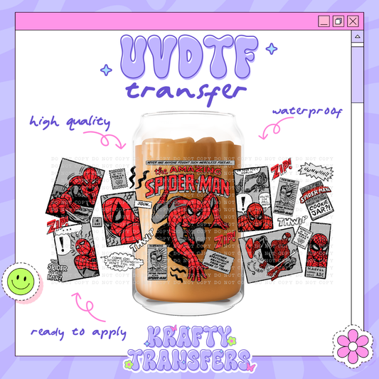 Spidey Comic - 16oz Glass Wrap