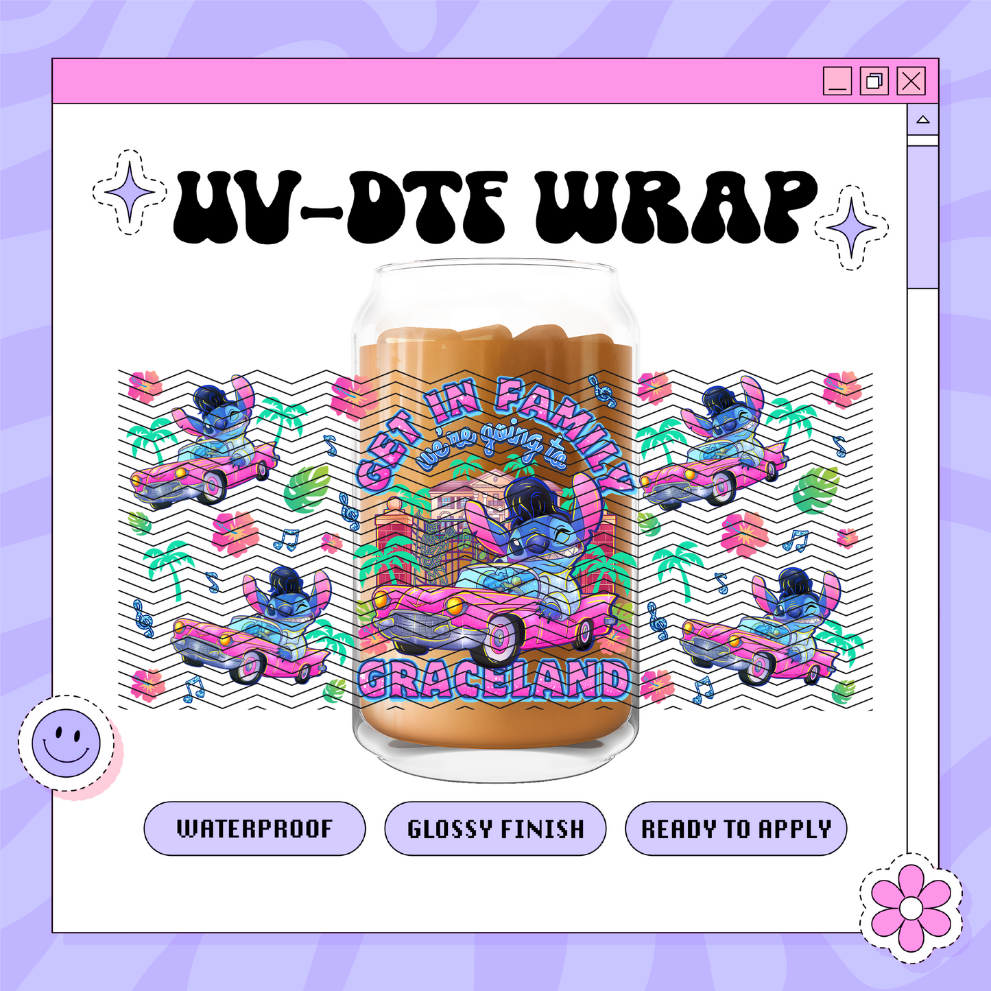 Dis Alien Rockstar - 16oz Glass Wrap