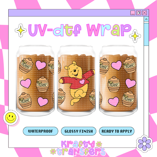 Cute Bear Love Exclusive - 16 oz Glass Wrap