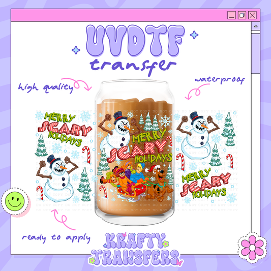 Merry Scary Holidays - 16oz Glass Wrap