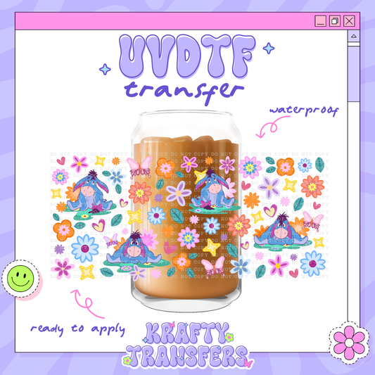 Donkey Flowers - 16oz Glass Wrap