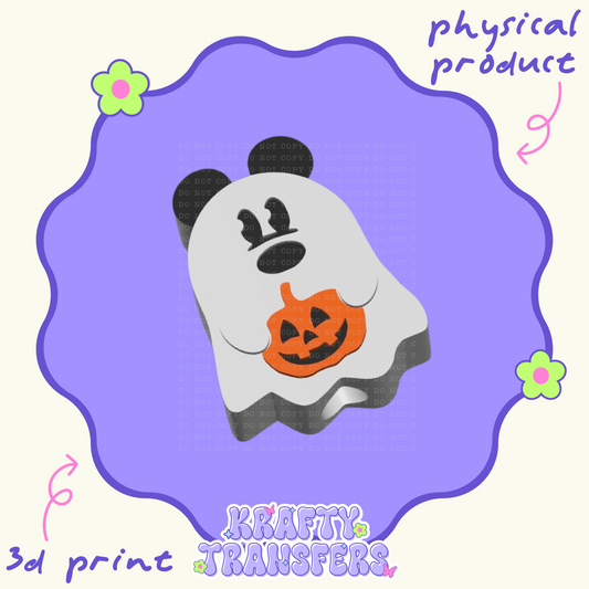 Ghostie Mouse - 3D Straw Topper