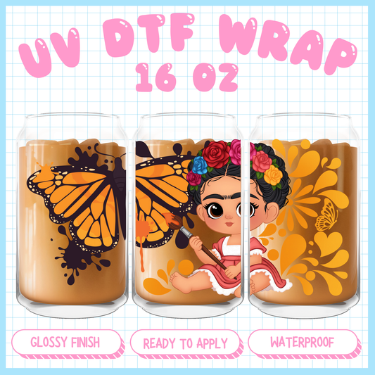 Talavera Frida Butterfly pt 2
 - 16 oz UV DTF WRAP
