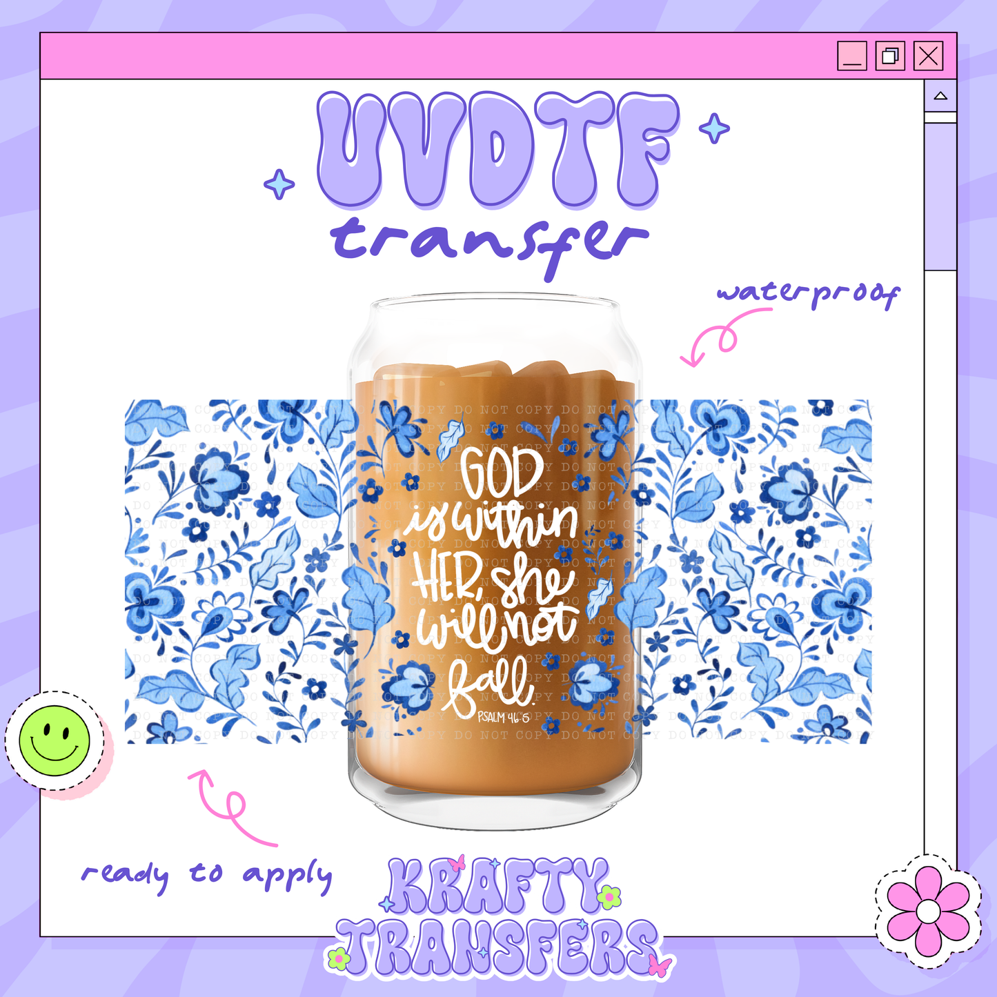 God is Within Her - 16oz Glass Wrap