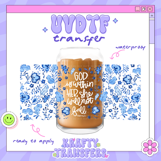 God is Within Her - 16oz Glass Wrap