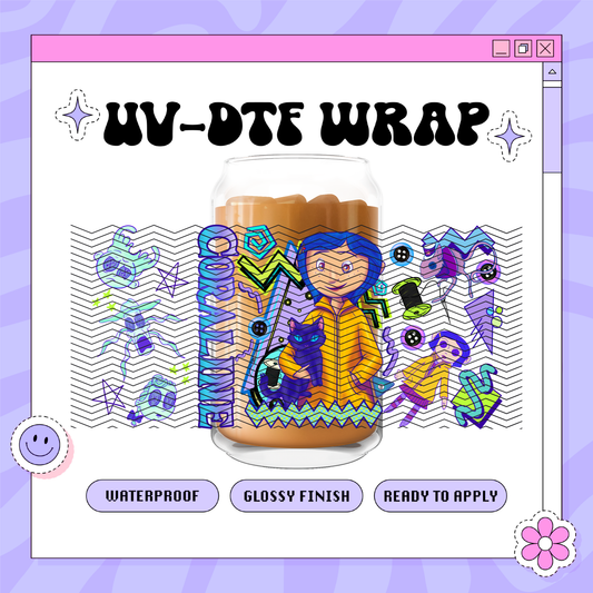 Button Girl - 16oz Glass Wrap