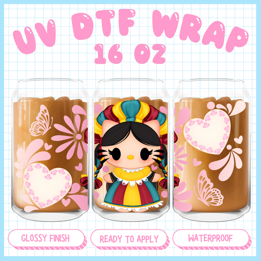 Talavera Doll
 - 16 oz UV DTF WRAP