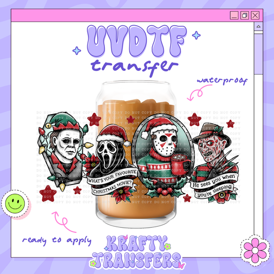 Xmas Horrors - 16oz Glass Wrap