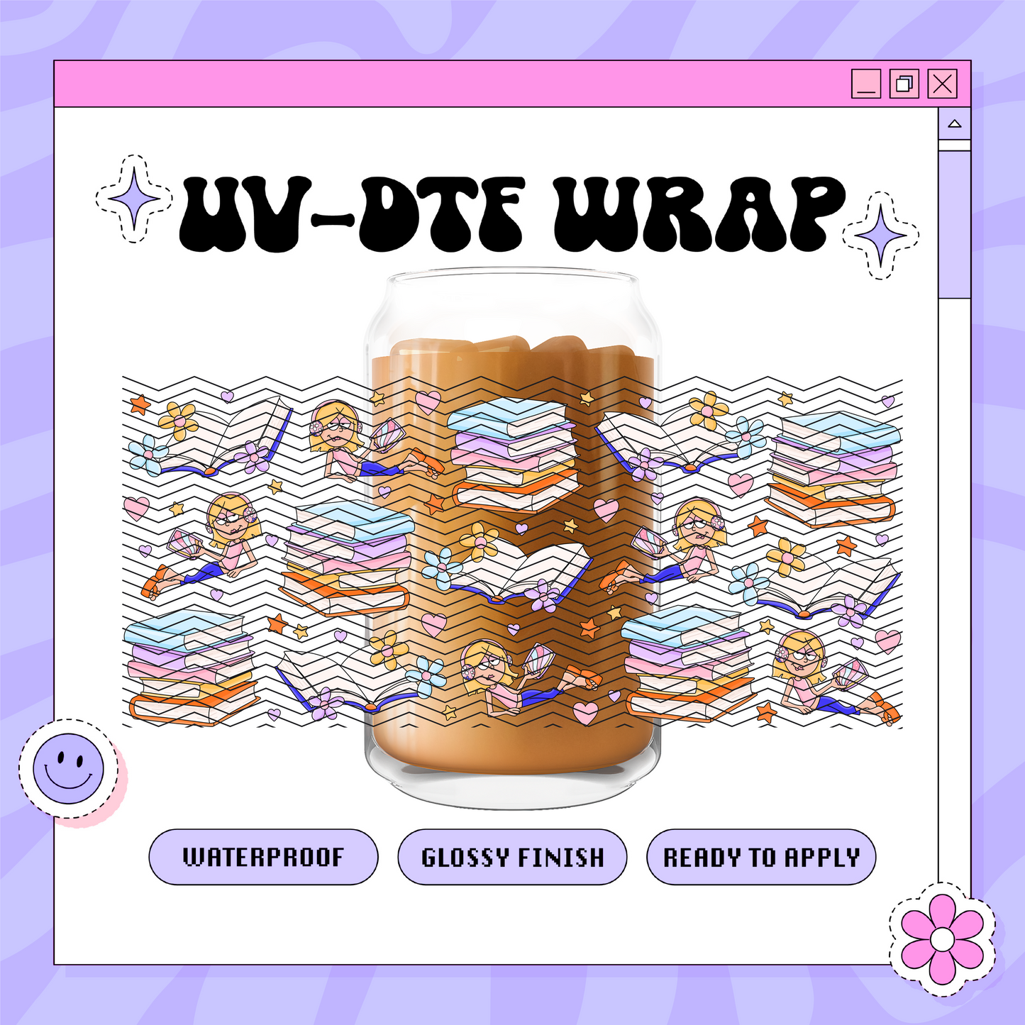 Dis Bookish Lizzie - 16oz Glass Wrap