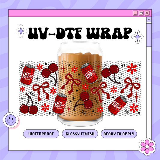 Dr. Pepper Coquette - 16oz Glass Wrap