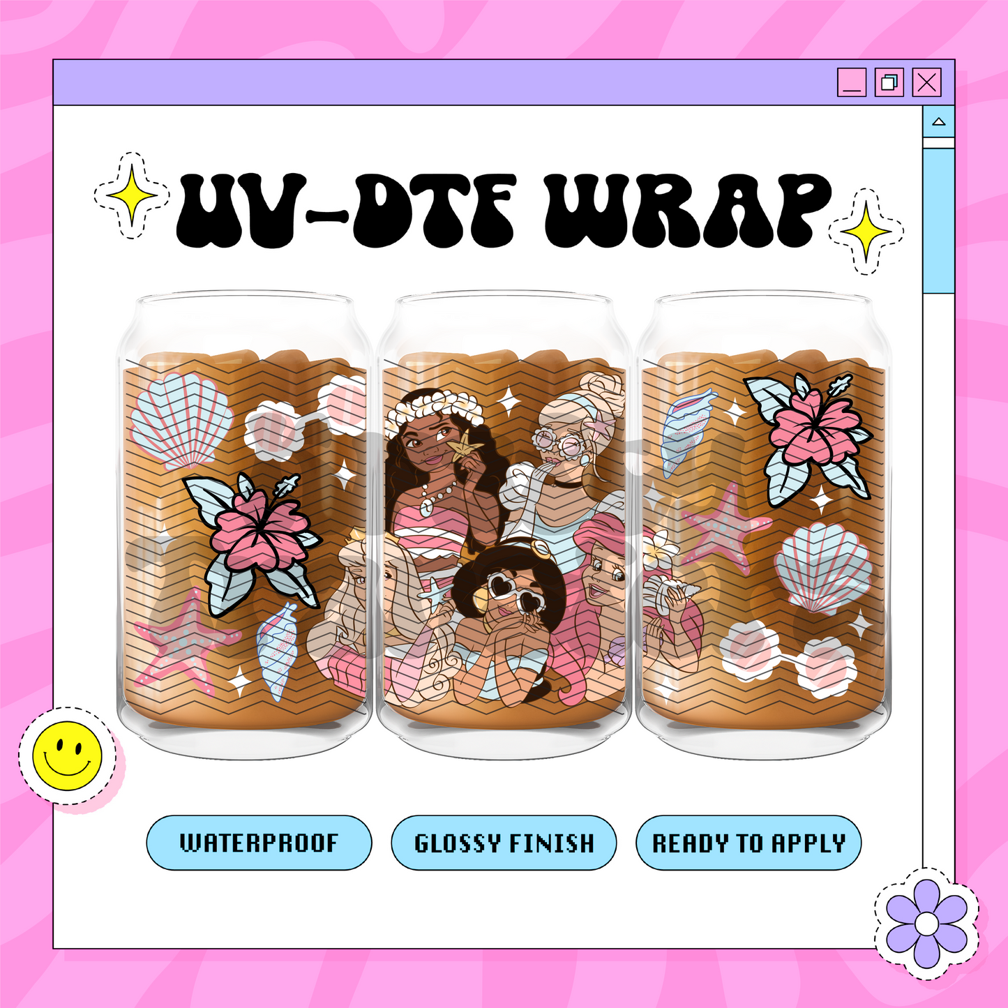 Summer Princesses - 16oz Glass Wrap