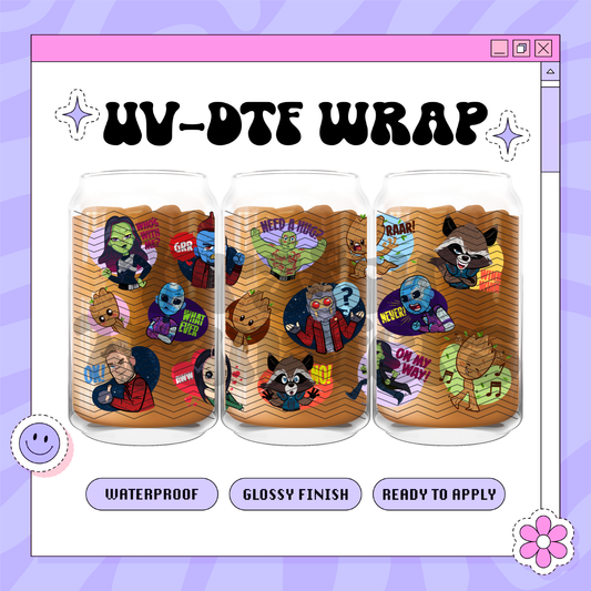 Galaxy Friends Marvel - 16oz Glass Wrap