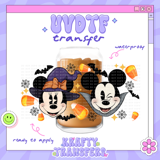 Dis Spooky Mouse Babes - 16oz Glass Wrap