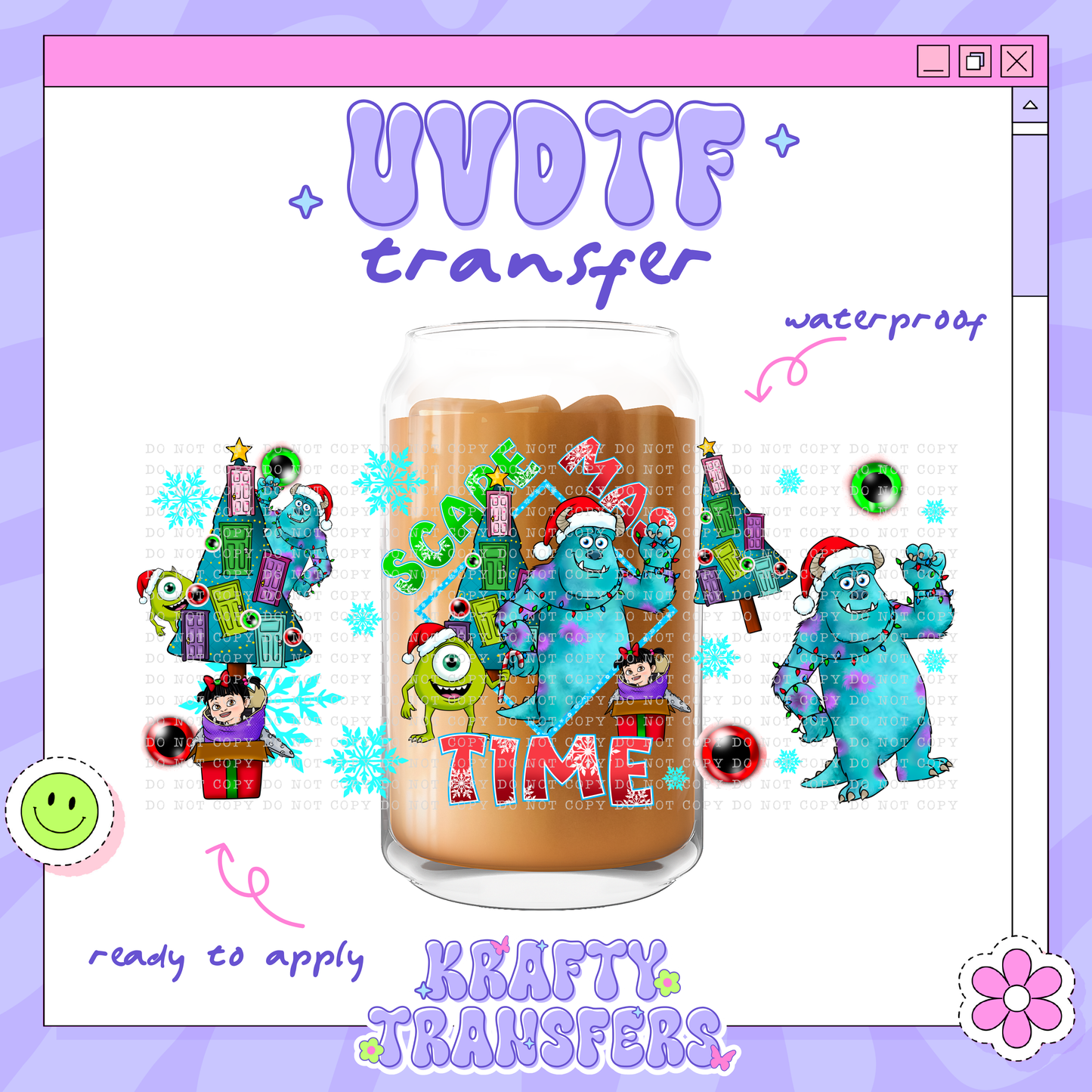 Xmas Monsters - 16oz Glass Wrap
