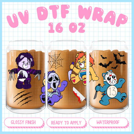 Spooky Bears - 16 oz UV DTF WRAP Exclusive