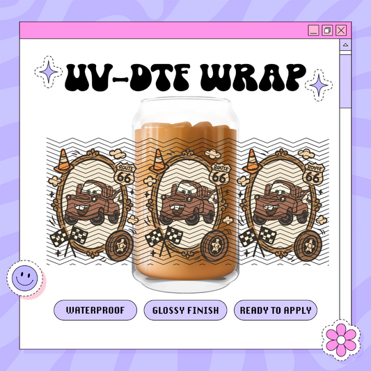 Dis Brown Truck Frames - 16oz Glass Wrap