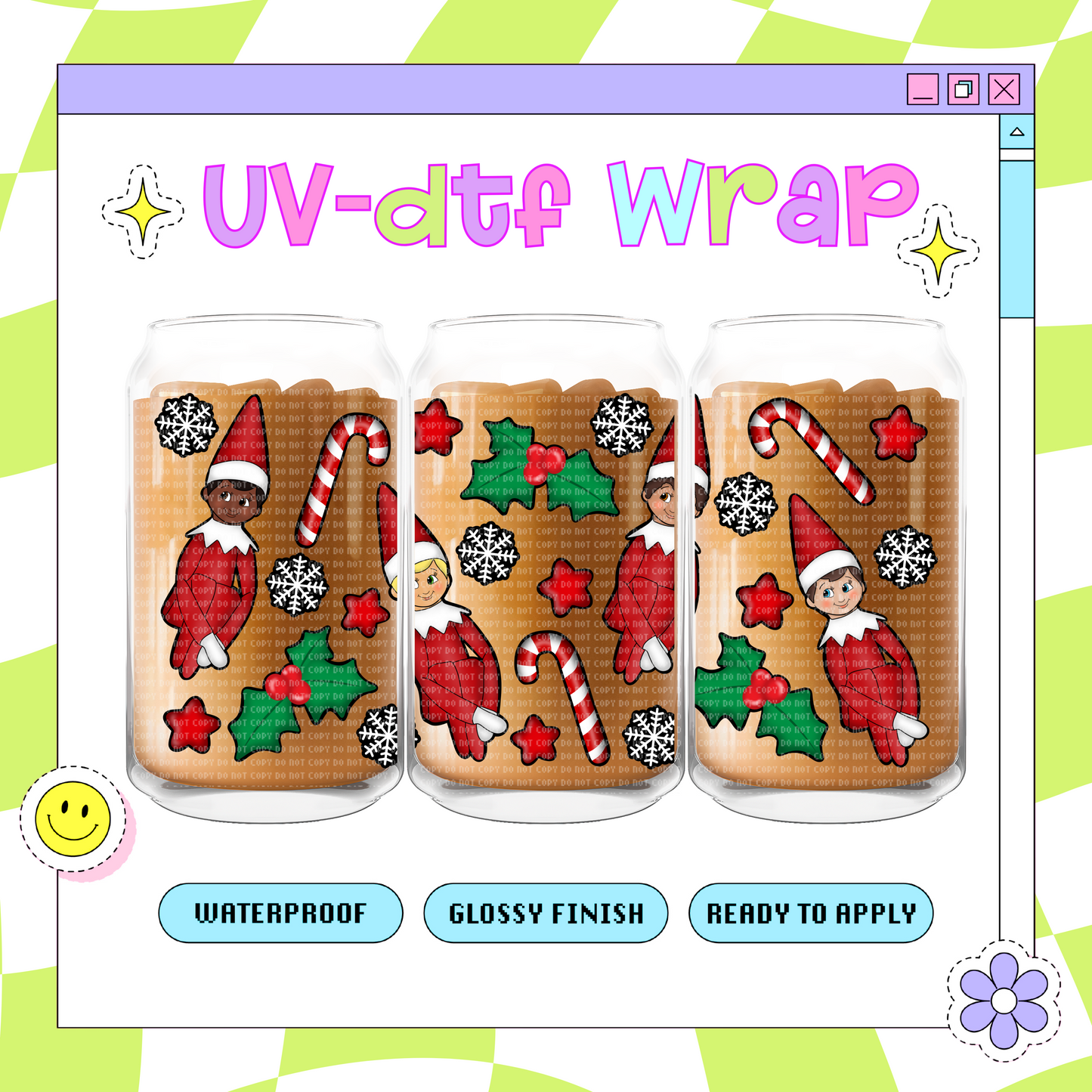 Cute Elf’s Boys - 16 oz Glass Wrap