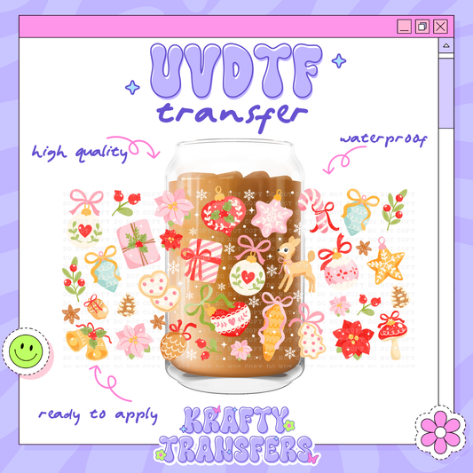 Holiday Bells and Baubles - 16oz Glass Wrap