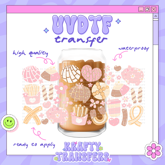 Conchas Pink - 16oz Glass Wrap