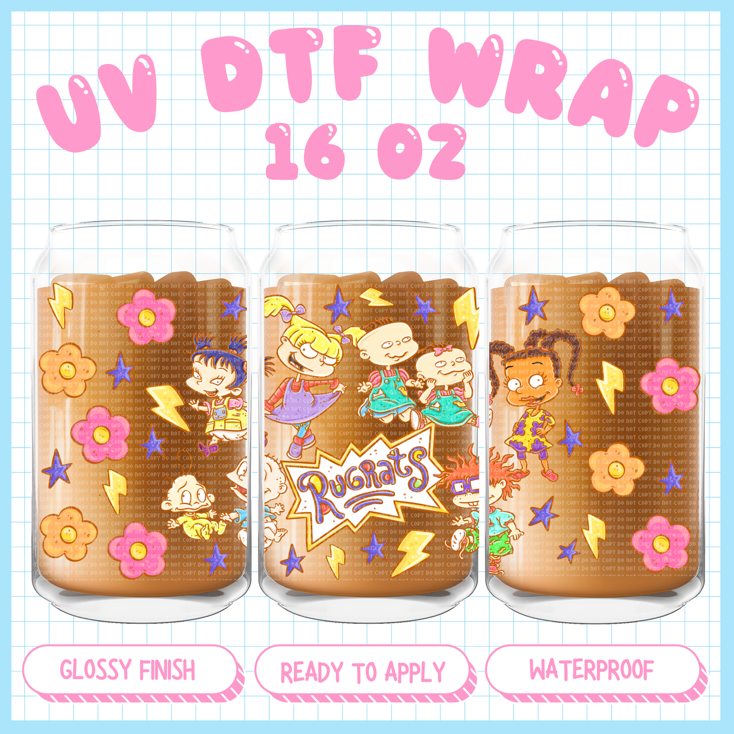 Retro babies
 - 16 oz UV DTF WRAP