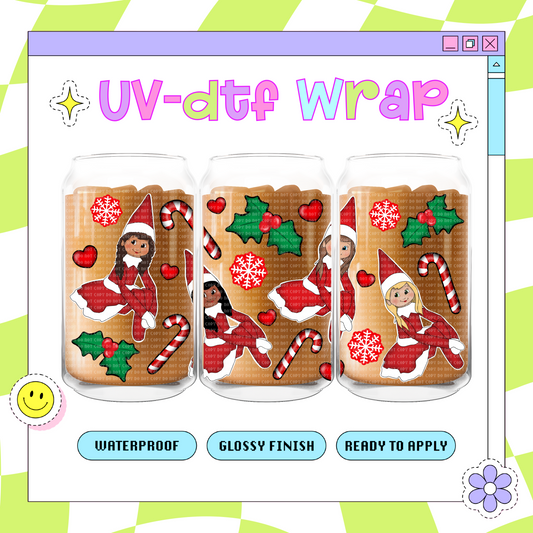 Cute Elf’s Girls - 16 oz Glass Wrap