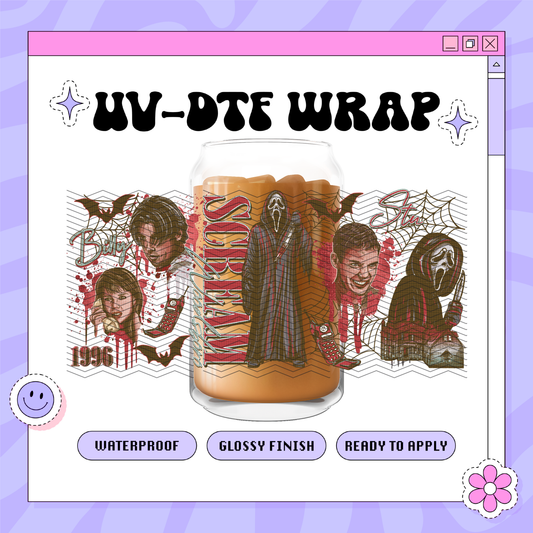Horror Scream - 16oz Glass Wrap