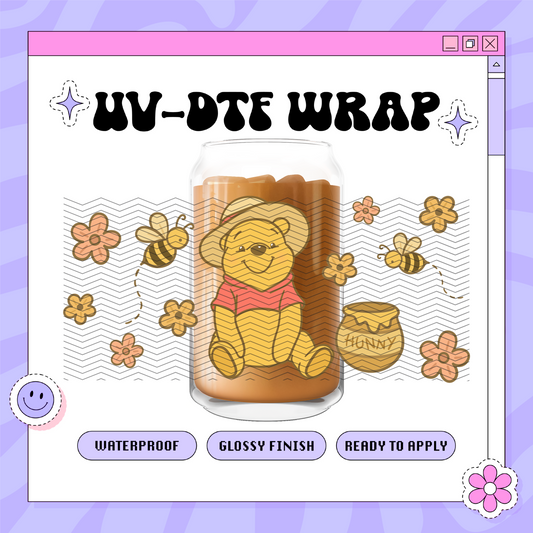 Dis Honey Bear - 16oz Glass Wrap