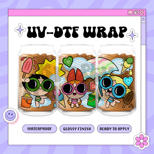PPG Summer Beach - 16oz Glass Wrap