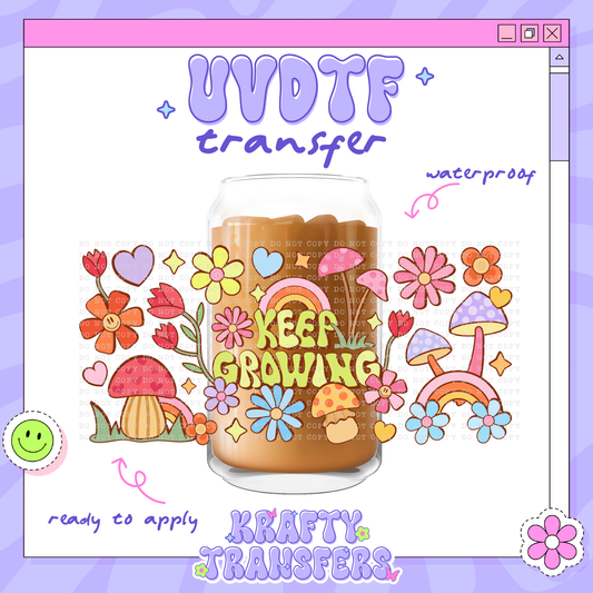 Keep Growing - 16oz Glass Wrap