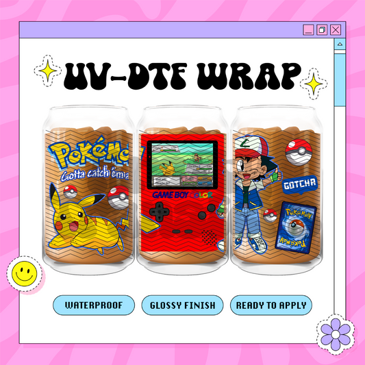 Poke Gameboy Exclusive - 16oz Glass Wrap