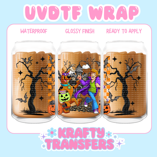 Spooky Dog & Bestie - 16 oz UV DTF WRAP