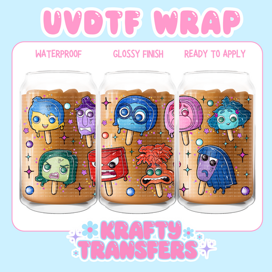 Emotions Popsicles
 - 16 oz UV DTF WRAP