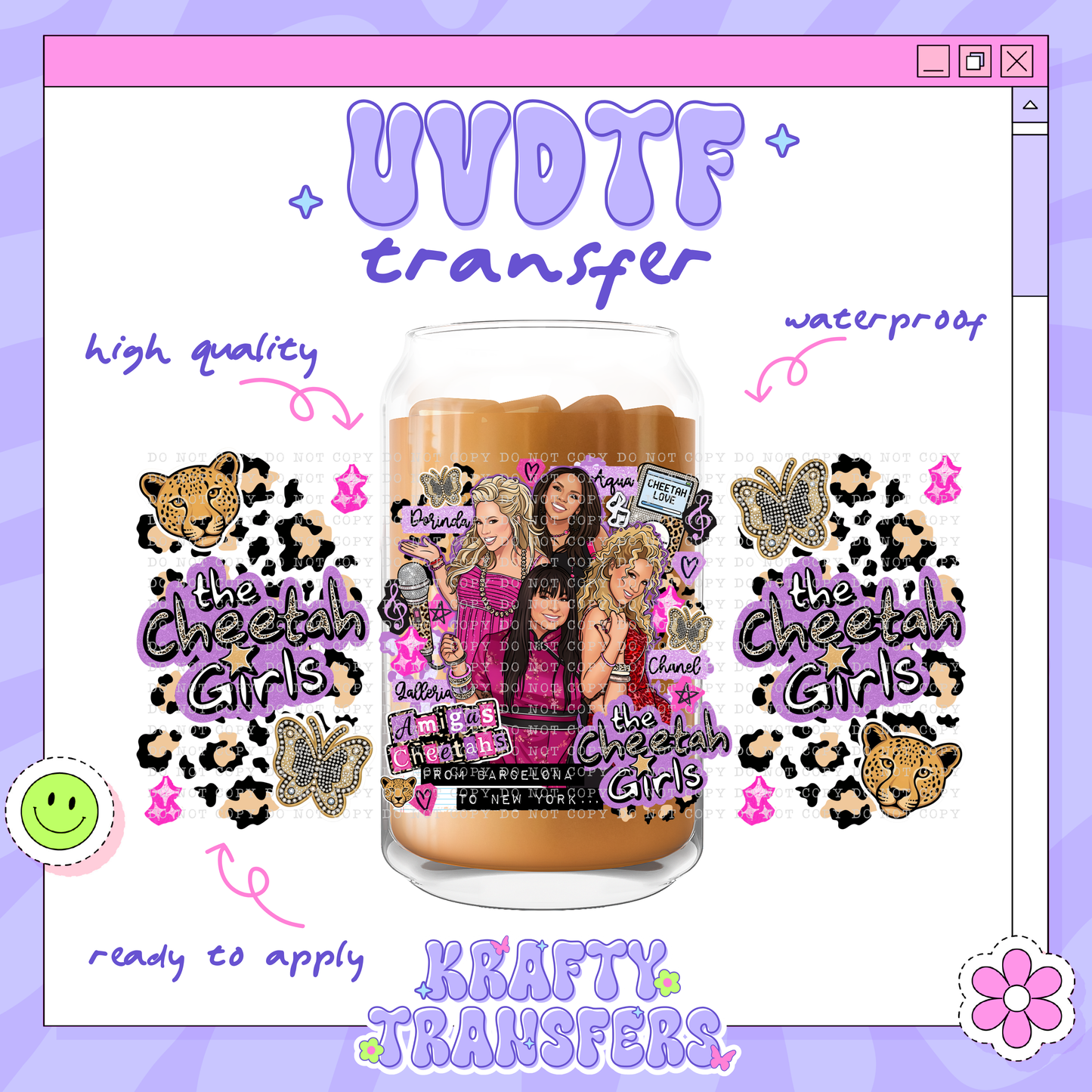 Cheetah Gals Y2K - 16oz Glass Wrap