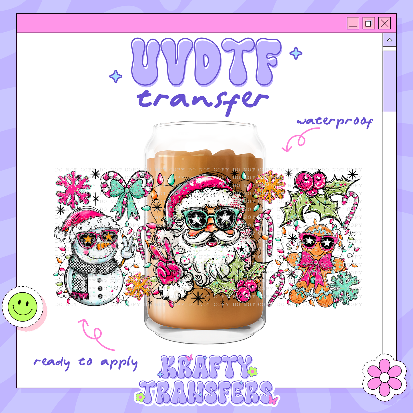 Xmas Vibes - 16oz Glass Wrap