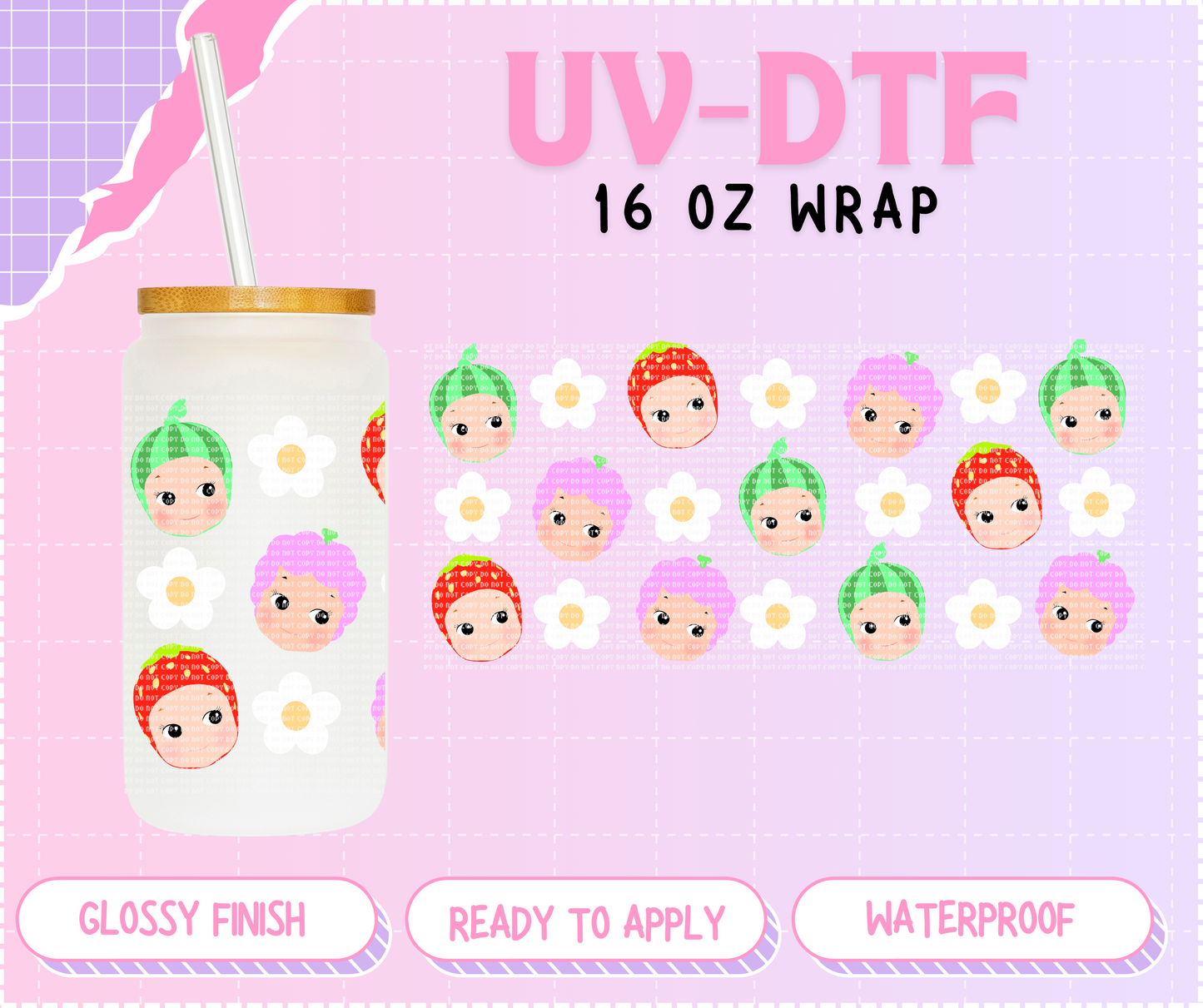Baby Fruits - 16 Oz UV DTF Wrap