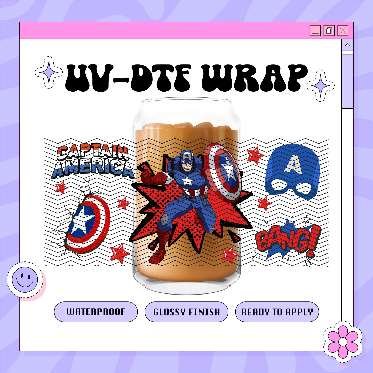 Captain A Exclusive - 16oz Glass Wrap